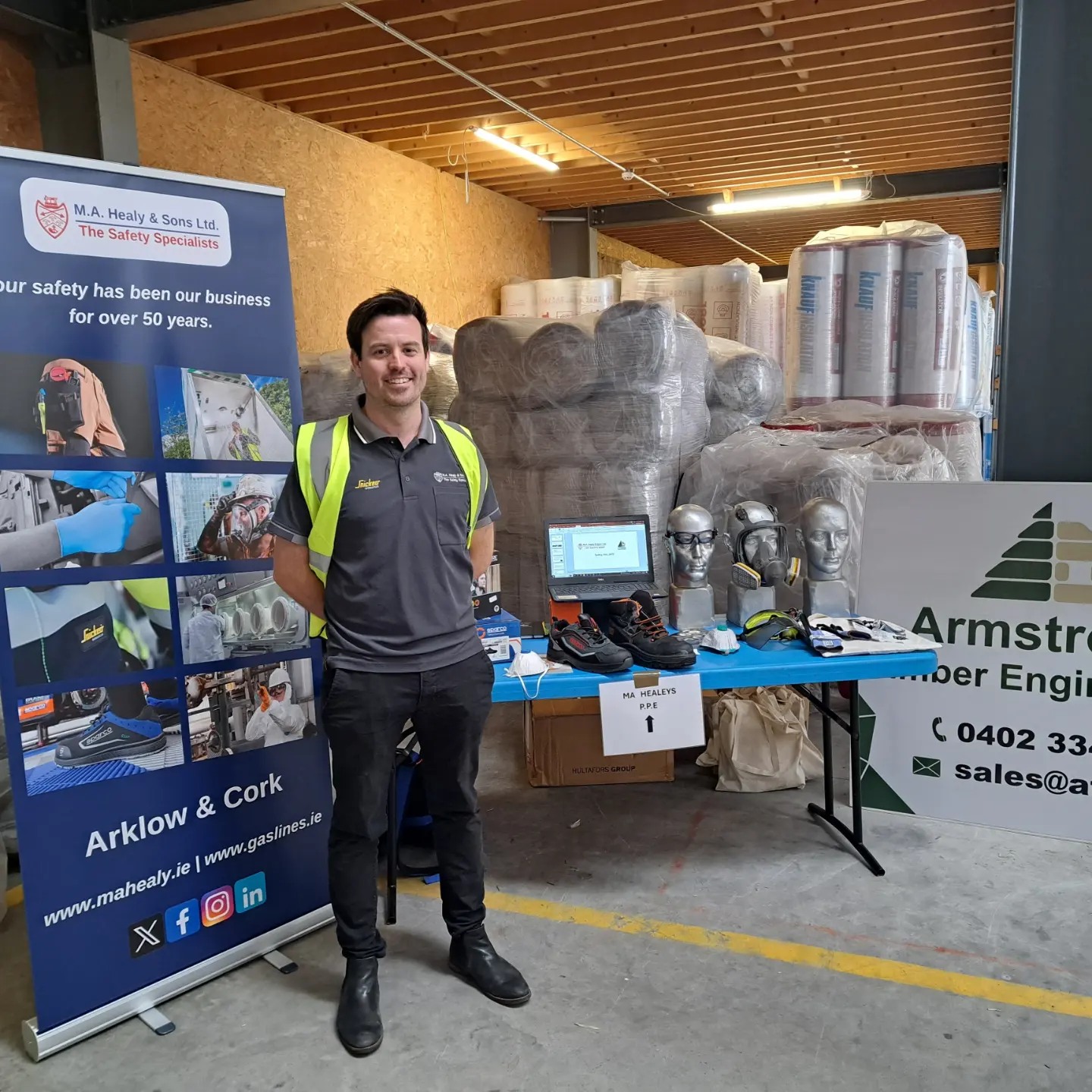 Conor with our Safety Day PPE stand