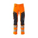MASCOT® ACCELERATE SAFE ULTIMATE STRETCH 19479-711  Hi-Vis Trousers with kneepad pockets Orange/Navy W36.5 L32