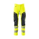 MASCOT® ACCELERATE SAFE ULTIMATE STRETCH 19479-711 Hi-Vis Trousers with kneepad pockets Yellow/Navy W36.5 L32