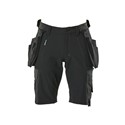MASCOT ADVANCED ULTIMATE STRETCH shorts with holster pockets Black C52 (with FREE T-Shirt & cap)