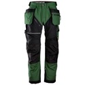 SNICKERS® 6214 RuffWork, Canvas+ Work Trousers Holster Pockets Forest Green/Black 52 W36 L32