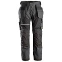 SNICKERS® 6214 RuffWork, Canvas+ Work Trousers Holster Pockets Steel Grey/Black 52 W36 L32