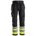 Snickers 6233 AllroundWork Class 1 Hi-Vis Work Trousers Yellow 52 W36 L32