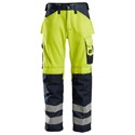 SNICKERS® 3333 High-Vis Trousers Class 2 Yellow/Navy 52 W36 L32