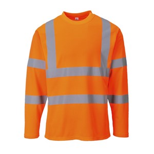 Portwest S278 Long-Sleeved Hi-Vis Orange T-Shirt L