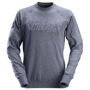 SNICKERS® Workwear 2882 Logo Sweatshirt Dark Blue Melange L