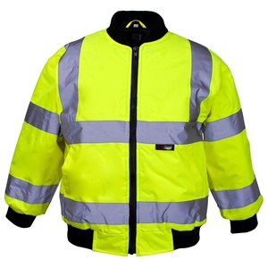 Cottonmount Workwear ST3984 Kids Hi-Vis Bomber Jacket Yellow 7-9
