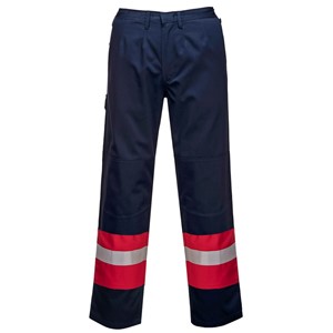 Portwest FR56 - Bizflame Plus Trousers Navy/Red L
