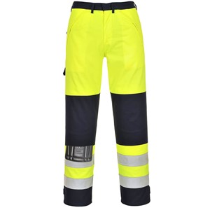  Portwest FR62 Hi-Vis Multi-Norm Trousers Yellow/Navy L